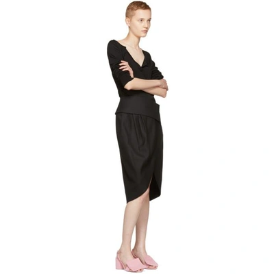 Shop Jacquemus Black 'le Cardigan Tordu' Cardigan