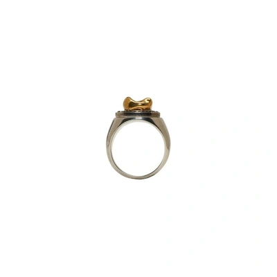Shop Alexander Mcqueen Gold Tooth Ring In 1534 Gold