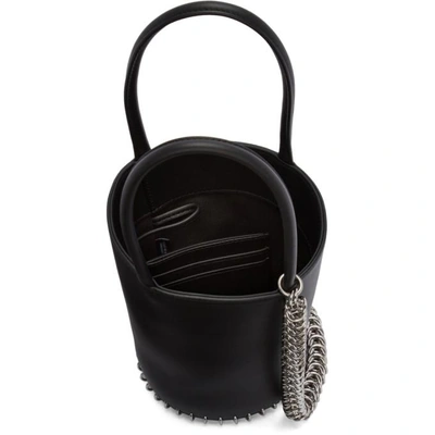 Shop Alexander Wang Black Box Chain Mini Roxy Bucket Bag In 001 Black