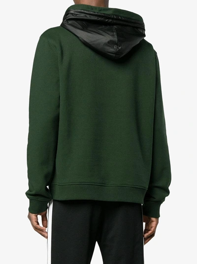 Shop Kenzo Double Hooded Sweatshirt In Green