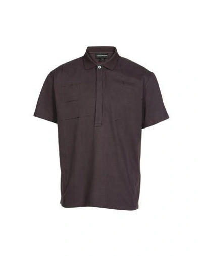Shop Emporio Armani Polo Shirt In Mauve