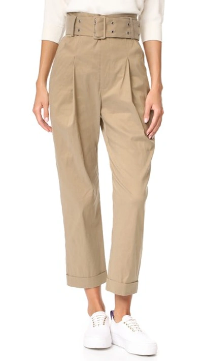 Sea High Waist Ripley Windbreaker Trousers In Taupe