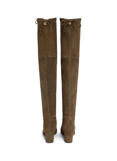 Shop Stuart Weitzman 'thigh Land' Stretch Suede Thigh High Boots