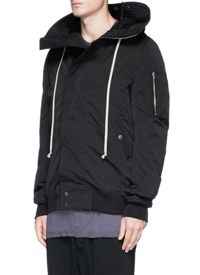 Shop Rick Owens Drkshdw Hooded Bomber Jacket