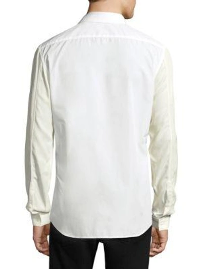 Shop Neil Barrett Long-sleeve Casual Button Down In White