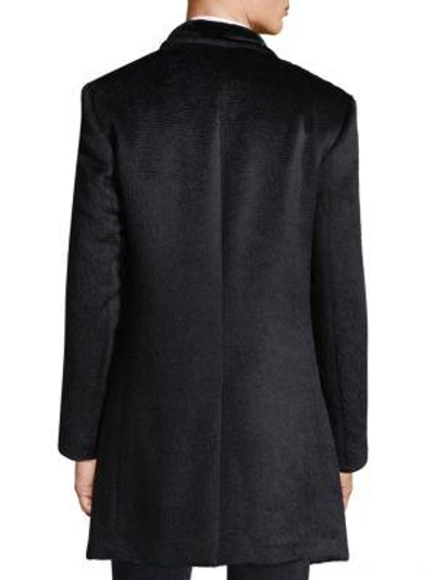 Shop John Varvatos Classic Shawl Collar Coat In Black