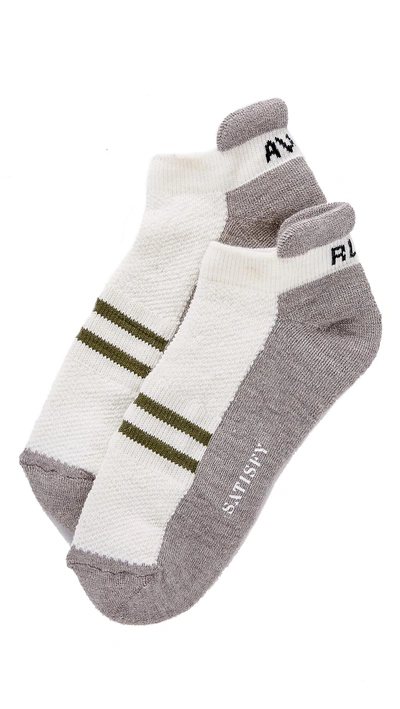 Shop Satisfy Patchwork Ankle Socks In White