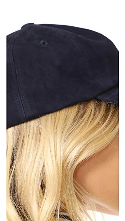Shop Hat Attack Suede Baseball Hat In Navy
