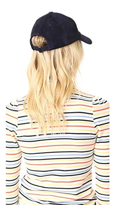 Shop Hat Attack Suede Baseball Hat In Navy