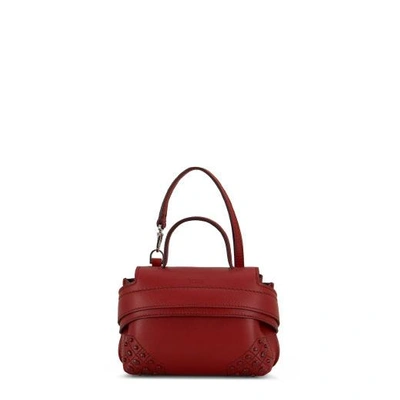 Shop Tod's Wave Bag Charm In Red