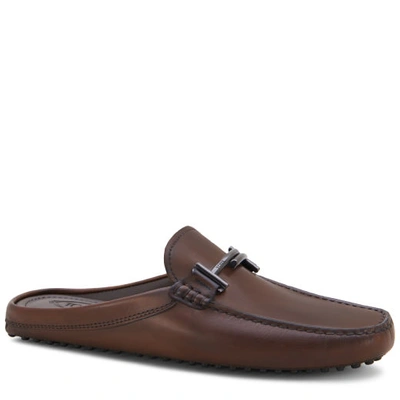 Tod's Mules In Leather In Brown