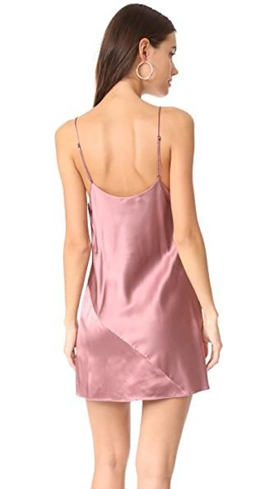 Shop Fleur Du Mal Mini Slip Dress In Mocha