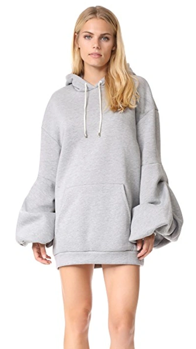 Petersyn Lucy Sweatshirt Dress In Heather Grey