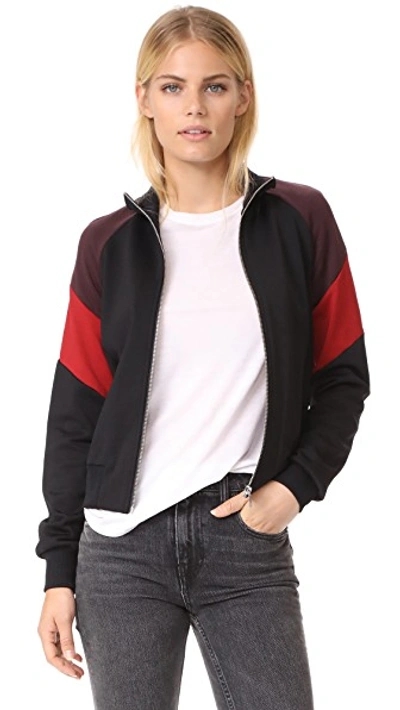 A.l.c Rio Jacket In Black/tuscan Red/raisin