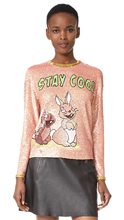 Ashish Stay Cool Top In Golden Pink