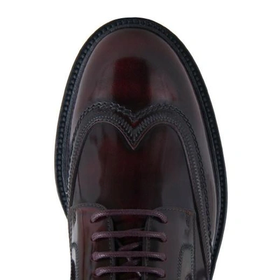 Shop Tod's Ups In Leather In Burgundy
