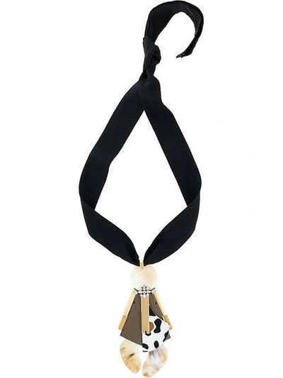 Shop Marni Embellished Necklace - Black