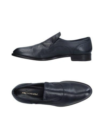 Shop Bruno Magli Loafers In Dark Blue