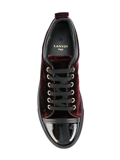 Shop Lanvin Toe Cap Sneakers
