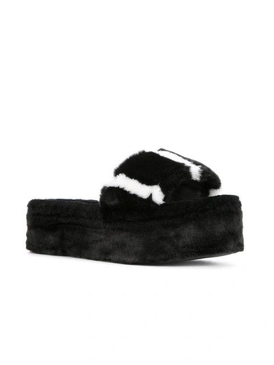 Shop Avec Modération Kitzbuhel Striped Sandals In Black