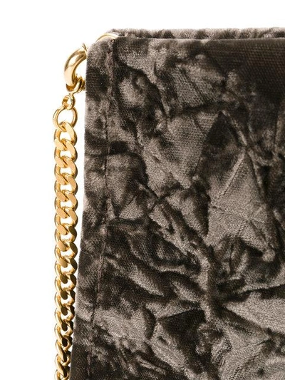 Shop Maison Margiela Crushed Velvet Clutch