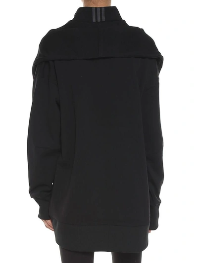 Shop Y-3 Matte Track Cotton-blend Jersey Jacket In Nero