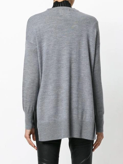 Shop Markus Lupfer Sequin Polar Bear Jumper  In Grey