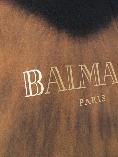 Shop Balmain Tie Dye Logo T-shirt