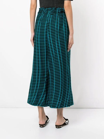 Shop Issey Miyake Palazzo Trousers In Green