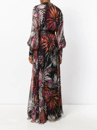 Shop Fausto Puglisi Tropical Print Dress - Black