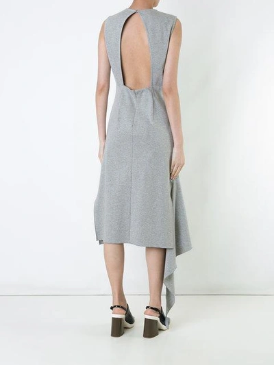 Shop Goen J Open Back Asymmetric Ruffled Jersey Dress