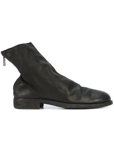 Shop Guidi Slouchy Ankle Boots In Black