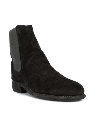 Shop Guidi Slouchy Chelsea Boots In Black