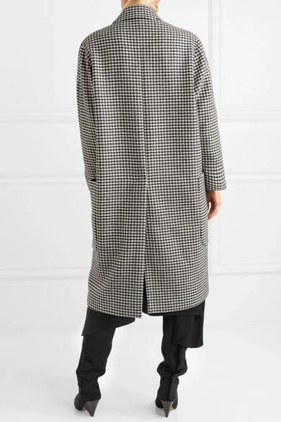 Shop Petar Petrov Double-breasted Houndstooth Wool Coat