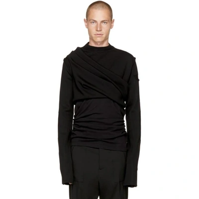 Shop Rick Owens Black Subhuman Sweater