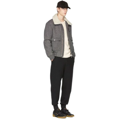 Shop Rag & Bone Grey & Ivory Victor Crew Sweater