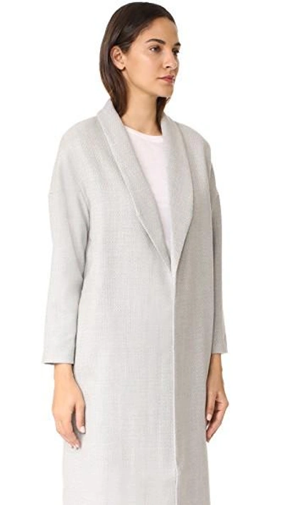 Shop Ayr Robe Coat In Light Grey