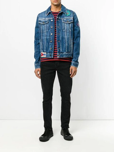 Shop Saint Laurent Multi-patch Jacket