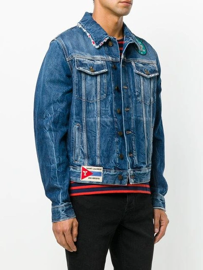 Shop Saint Laurent Multi-patch Jacket