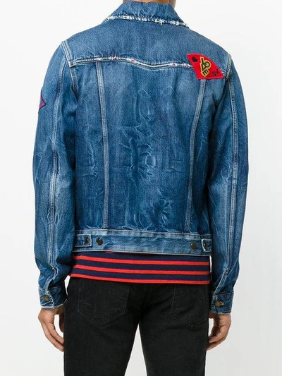 Shop Saint Laurent Multi-patch Jacket