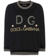 DOLCE & GABBANA EMBELLISHED COTTON SWEATER