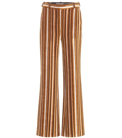 Acne Studios Tessel Wool-blend Trousers In Gold Stripe