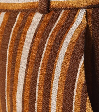 Shop Acne Studios Tessel Wool-blend Trousers In Gold Stripe