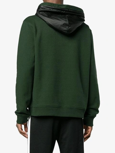 Shop Kenzo Double Hooded Sweatshirt - Green