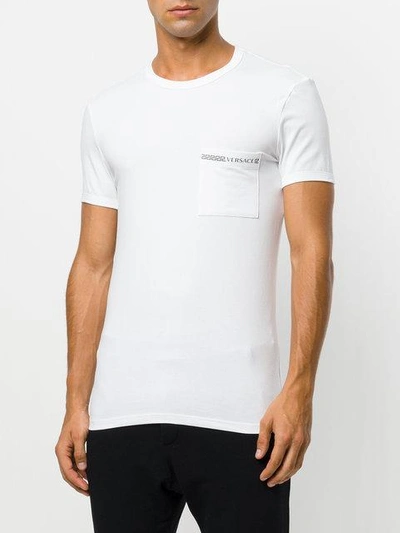 Shop Versace Grecian Logo Pajama Top - White
