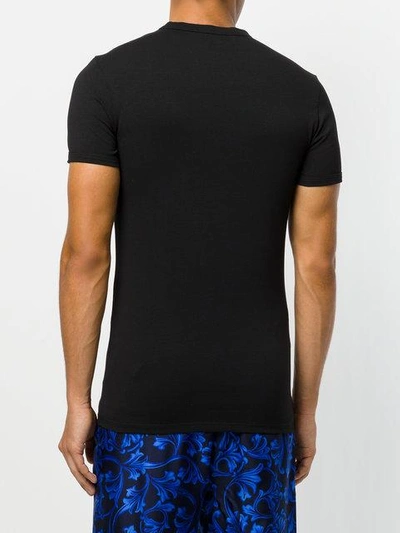 Shop Versace Grecian Logo Pajama Top - Black