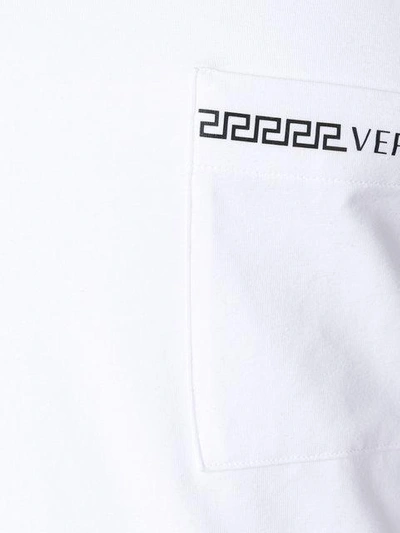 Shop Versace Grecian Logo Pajama Top - White