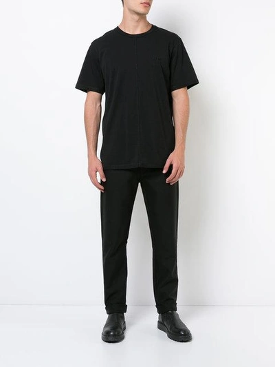 Shop Yang Li Patch Detail Skinny Trousers In Black