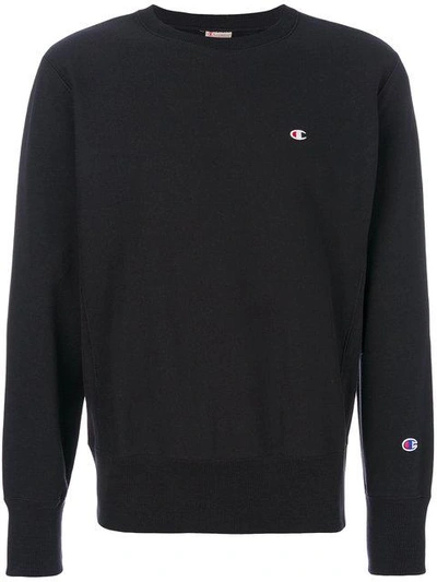 Shop Champion Crew Neck Sweatshirt In Black