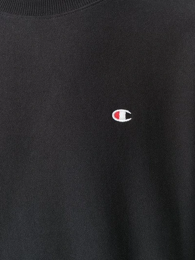 Shop Champion Crew Neck Sweatshirt In Black